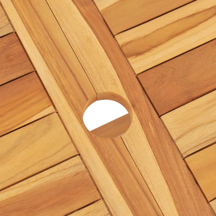 5 Piece Garden Dining Set Solid Wood Teak Toppbbt