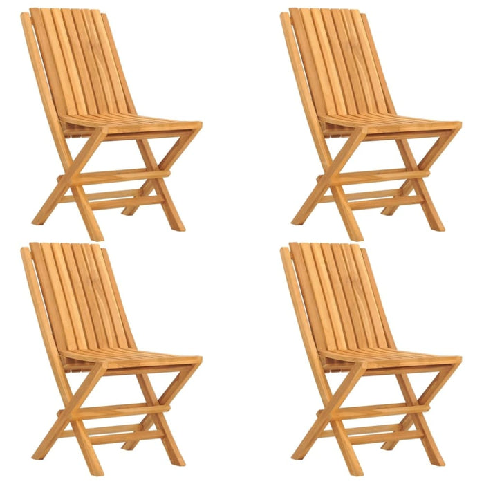 5 Piece Garden Dining Set Solid Wood Teak Toppbbt