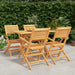 5 Piece Garden Dining Set Solid Wood Teak Toppbot