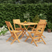 5 Piece Garden Dining Set Solid Wood Teak Toppbtn