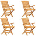 5 Piece Garden Dining Set Solid Wood Teak Toppbxl