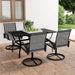 5 Piece Garden Dining Set Textilene and Steel Tblbxnt
