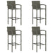 5 Piece Garden Bar Set Grey Tblikib