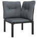 5 Piece Garden Lounge Set Black and Grey Poly Rattan Toniita