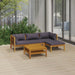 5 Piece Garden Lounge Set with Cushion Solid Acacia Wood