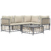 5 Piece Garden Lounge Set with Cushions Anthracite Poly