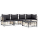 5 Piece Garden Lounge Set with Cushions Anthracite Poly
