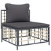 5 Piece Garden Lounge Set with Cushions Anthracite Poly
