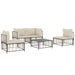 5 Piece Garden Lounge Set with Cushions Anthracite Poly