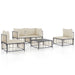 5 Piece Garden Lounge Set with Cushions Anthracite Poly