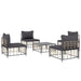 5 Piece Garden Lounge Set with Cushions Anthracite Poly