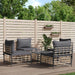 5 Piece Garden Lounge Set with Cushions Anthracite Poly