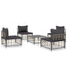 5 Piece Garden Lounge Set with Cushions Anthracite Poly