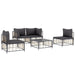 5 Piece Garden Lounge Set with Cushions Anthracite Poly