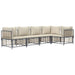 5 Piece Garden Lounge Set with Cushions Anthracite Poly