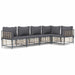 5 Piece Garden Lounge Set with Cushions Anthracite Poly