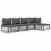 5 Piece Garden Lounge Set with Cushions Anthracite Poly