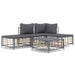 5 Piece Garden Lounge Set with Cushions Anthracite Poly