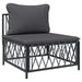5 Piece Garden Lounge Set with Cushions Anthracite Steel