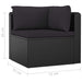 5 Piece Garden Lounge Set with Cushions Poly Rattan Black