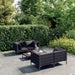 5 Piece Garden Lounge Set with Cushions Poly Rattan Dark
