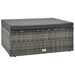5 Piece Garden Lounge Set with Cushions Poly Rattan Grey