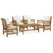 5 Piece Garden Lounge Set with Cushions Solid Acacia Wood