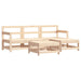 5 Piece Garden Lounge Set With Cushions Solid Wood Tonpika