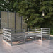 5 Piece Garden Lounge Set Grey Solid Pinewood Tbipxpl