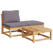 5 Piece Garden Lounge Set With Cushions Solid Wood Acacia
