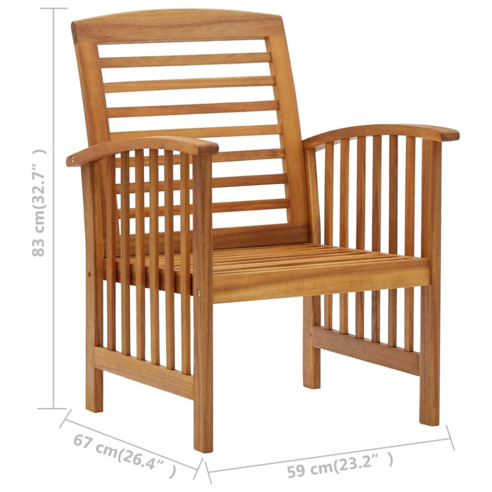 5 Piece Garden Lounge Set Solid Acacia Wood Tbpikia