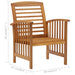 5 Piece Garden Lounge Set Solid Acacia Wood Tbpikia