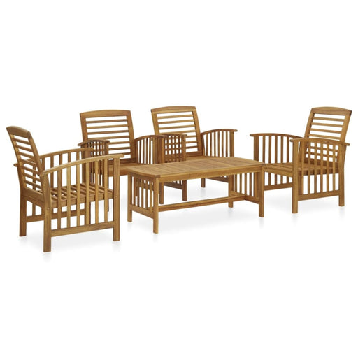 5 Piece Garden Lounge Set Solid Acacia Wood Tbpikia