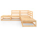 5 Piece Garden Lounge Set Solid Pinewood Tbipaka