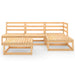 5 Piece Garden Lounge Set Solid Pinewood Tbipank