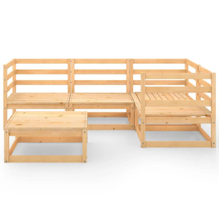 5 Piece Garden Lounge Set Solid Pinewood Tbippak