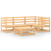 5 Piece Garden Lounge Set Solid Pinewood Tbippak