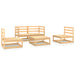 5 Piece Garden Lounge Set Solid Pinewood Tbiptna