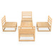 5 Piece Garden Lounge Set Solid Pinewood Tbipxla