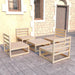 5 Piece Garden Lounge Set Solid Pinewood Tbipxla