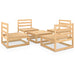 5 Piece Garden Lounge Set Solid Pinewood Tbipxla