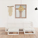 5 Piece Garden Lounge Set White Solid Pinewood Tbipakb