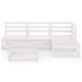 5 Piece Garden Lounge Set White Solid Pinewood Tbipakb
