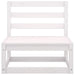 5 Piece Garden Lounge Set White Solid Pinewood Tbipakp