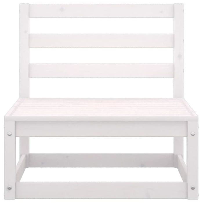 5 Piece Garden Lounge Set White Solid Pinewood Tbiptlp