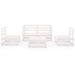 5 Piece Garden Lounge Set White Solid Pinewood Tbiptnp