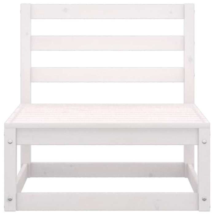 5 Piece Garden Lounge Set White Solid Pinewood Tbiptnp