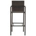 5 Piece Garden Bar Set Poly Rattan Brown Tblaiio