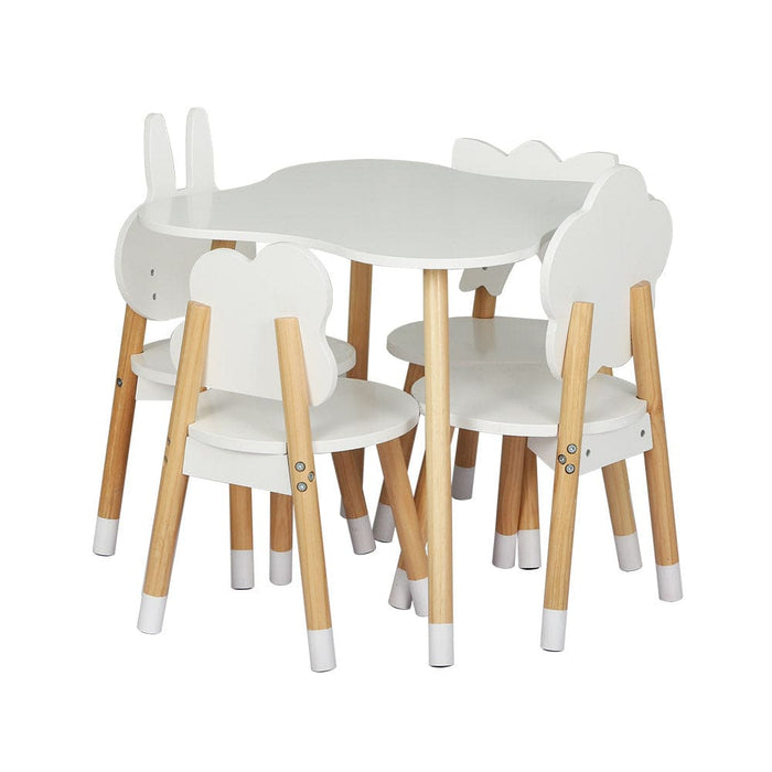 5 Piece Kids Table and Chairs Set Children Activity Study