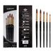 5 Piece Nylon Brush Set Acrylic Watercolour Oil Paint